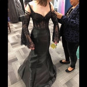 Black Two Piece Prom Dress